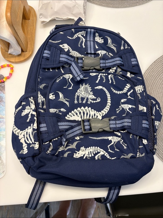 Pottery Barn Kids Other - Pottery Barn Kids size Small Navy Dinosaur Skeleton Backpack - Unbranded